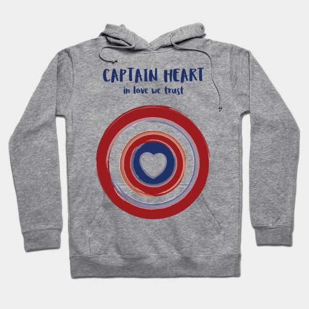 Captain heart - in love we trust Hoodie by geep44